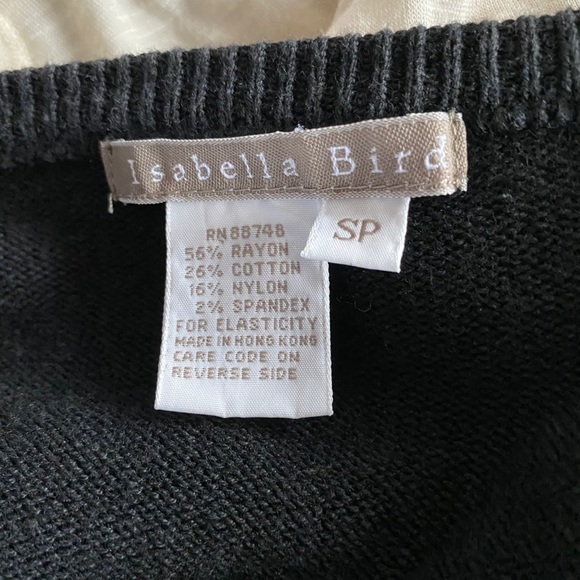 Isabella Bird Black Tie Front Cardigan - Picture 7 of 7